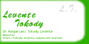 levente tokody business card